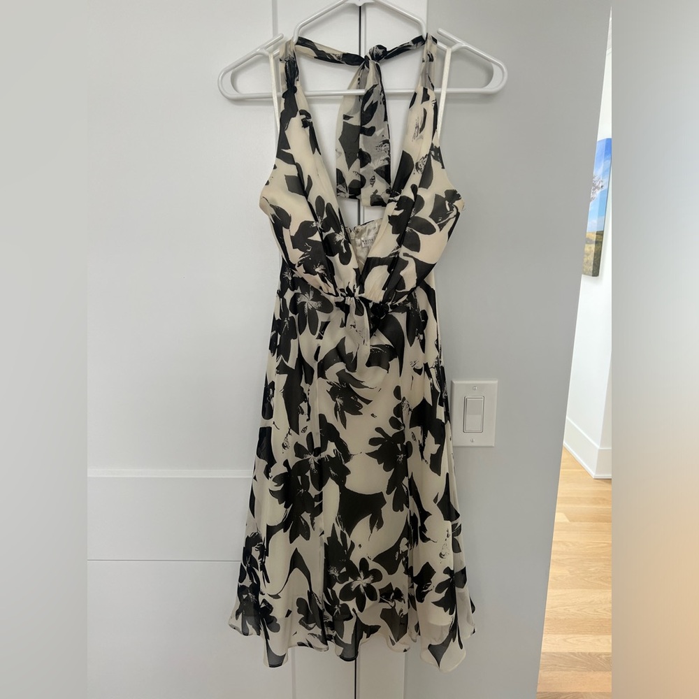 NWT White House Black Market Floral Halter Dress